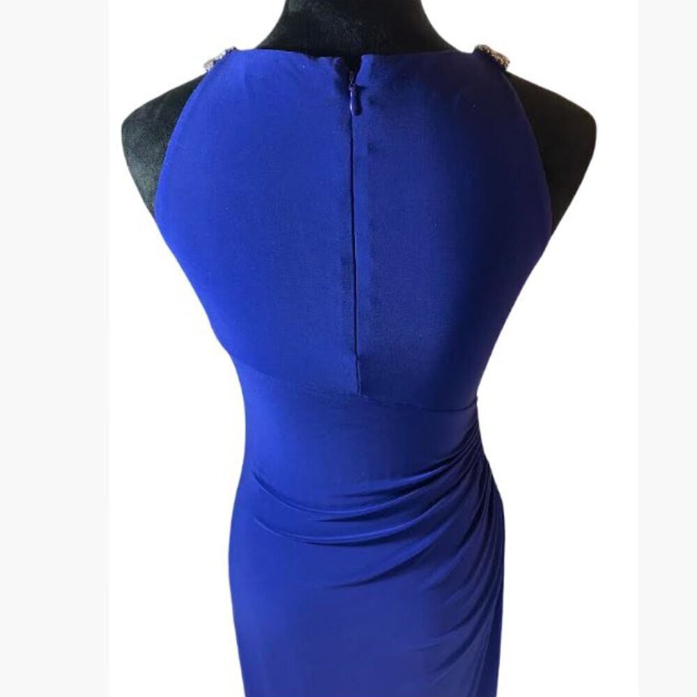 Lauren Ralph Lauren Cobalt Blue Evening Gown with Rhinestones   Size 2   EUC - Picture 6 of 14